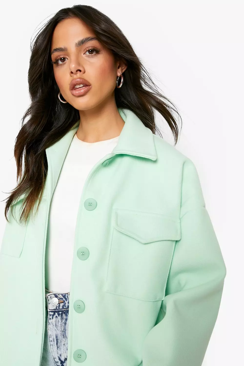 Pastel wool coat deals